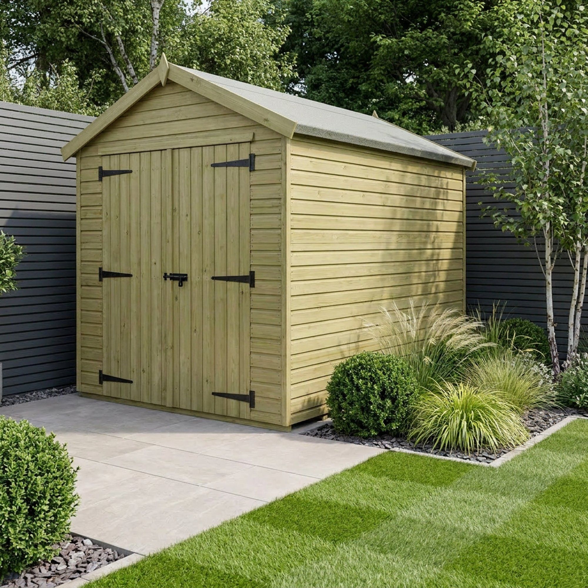7 x 10 Apex Shed (Double Door, No Windows)
