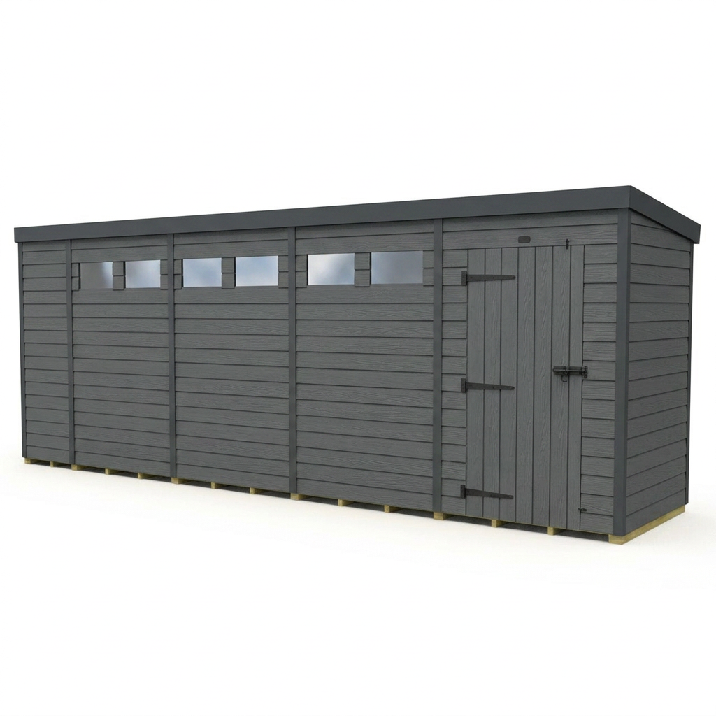 17x4 Composite Pent Security Shed