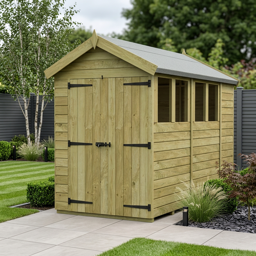 6 x 11 Apex Shed (Double Door, With Windows)