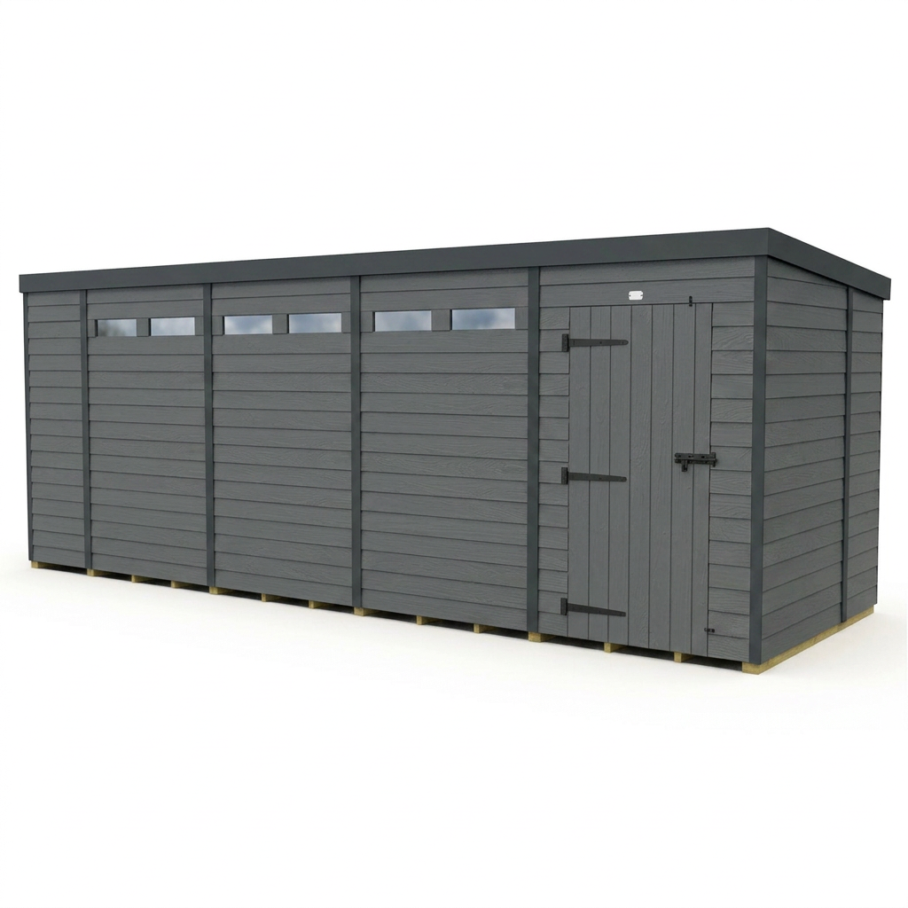 18x6 Composite Pent Security Shed