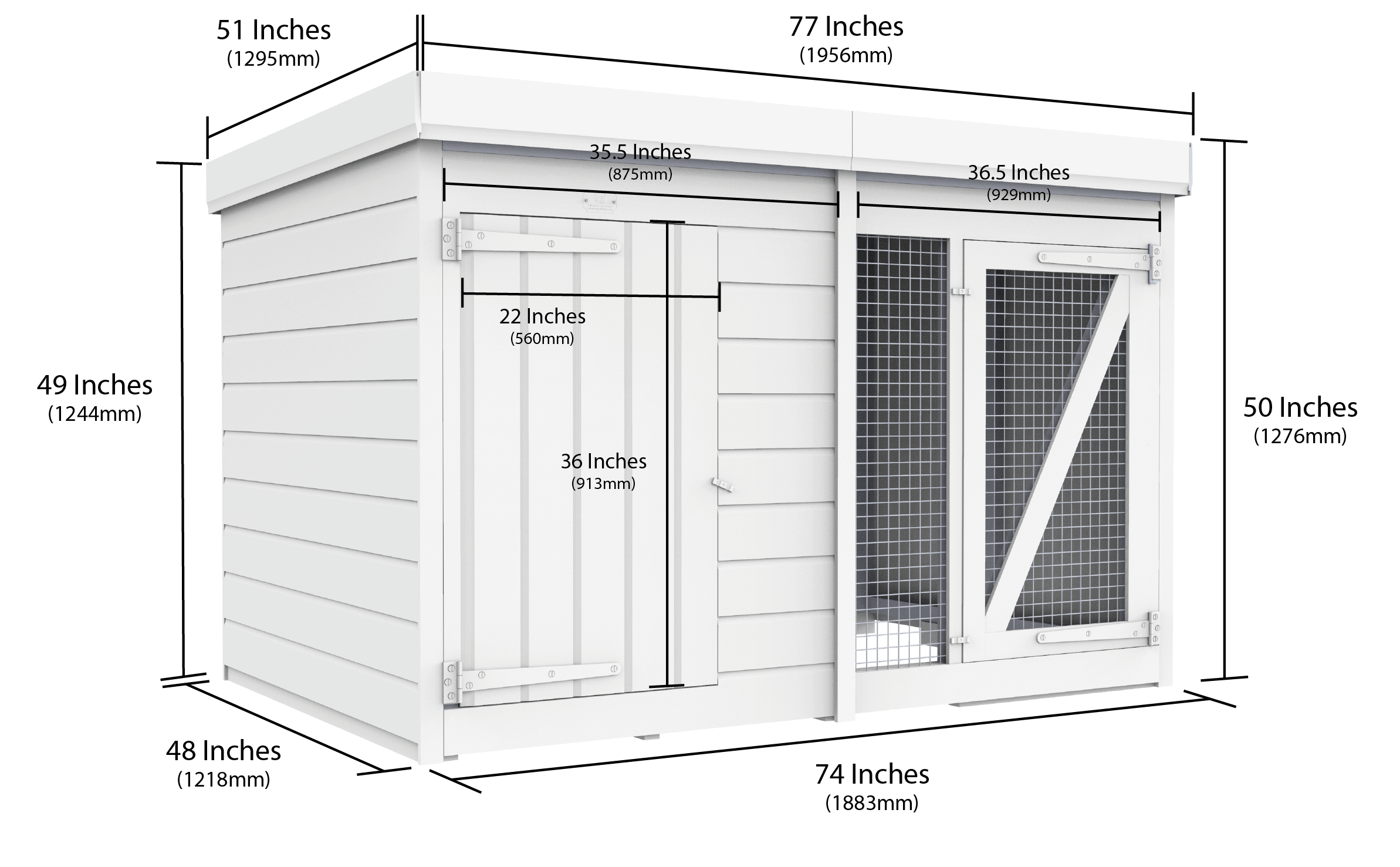 6 x 4 Dog Kennel And Run