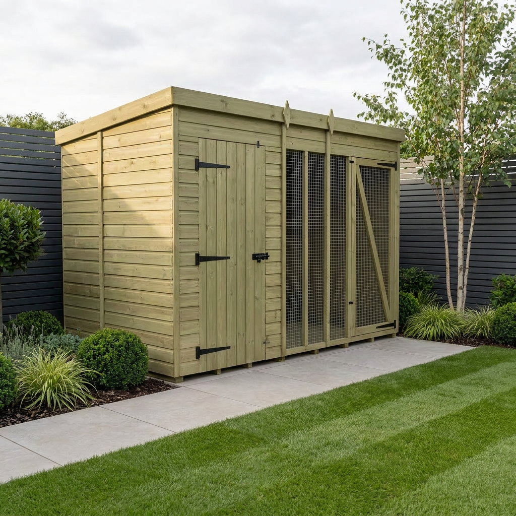 10 x 6 Dog Kennel And Run (Full Height)