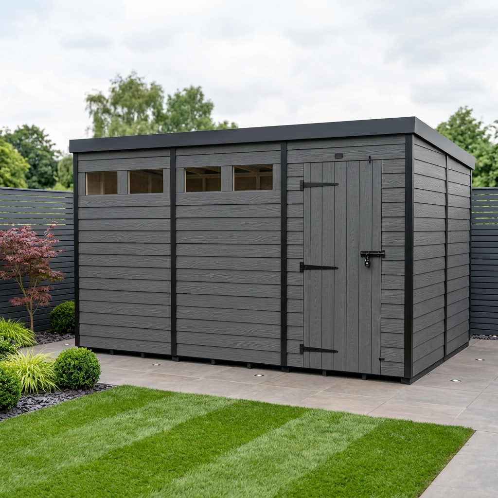 14x8 Composite Pent Security Shed