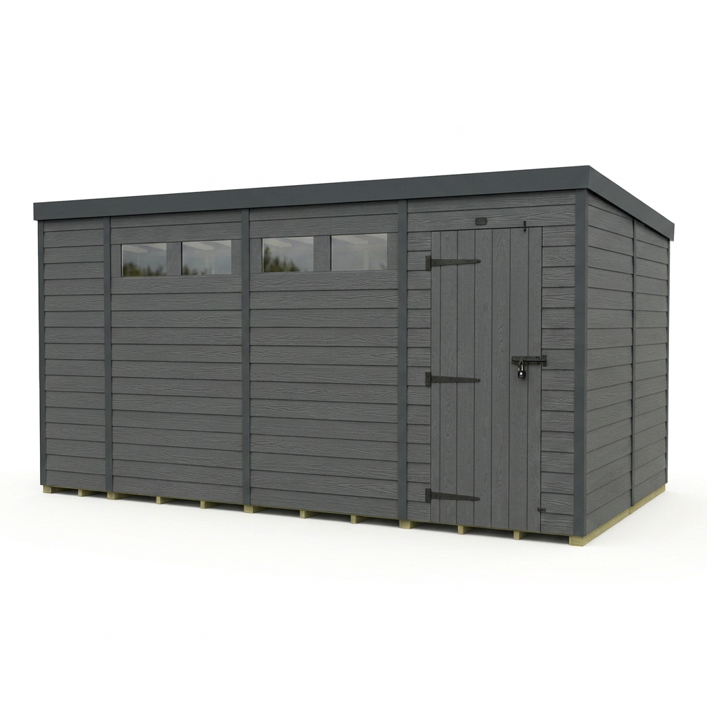 14x8 Composite Pent Security Shed