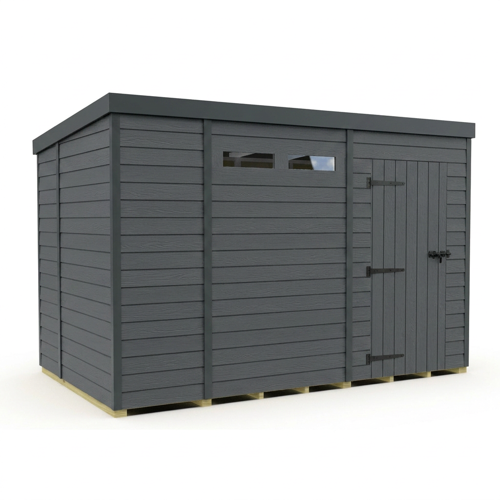 11x7 Composite Pent Security Shed