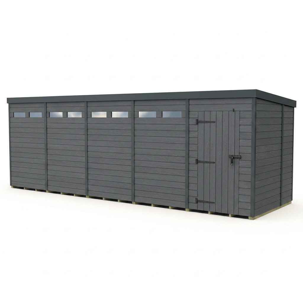 20x6 Composite Pent Security Shed