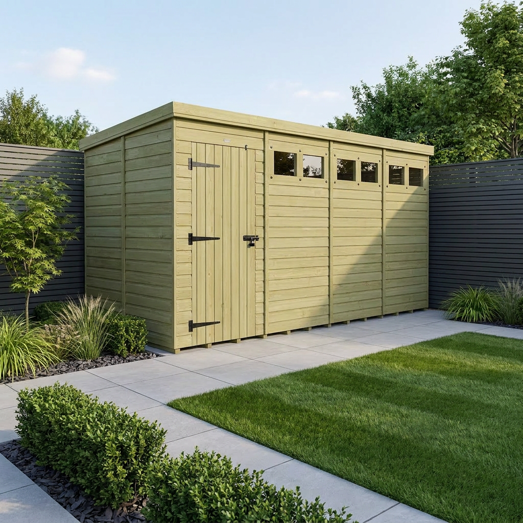 16 x 5 Security Pent Shed