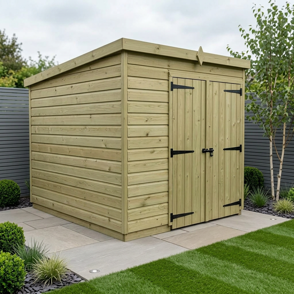 6 x 10 Pent Shed (Double Door, No Windows)