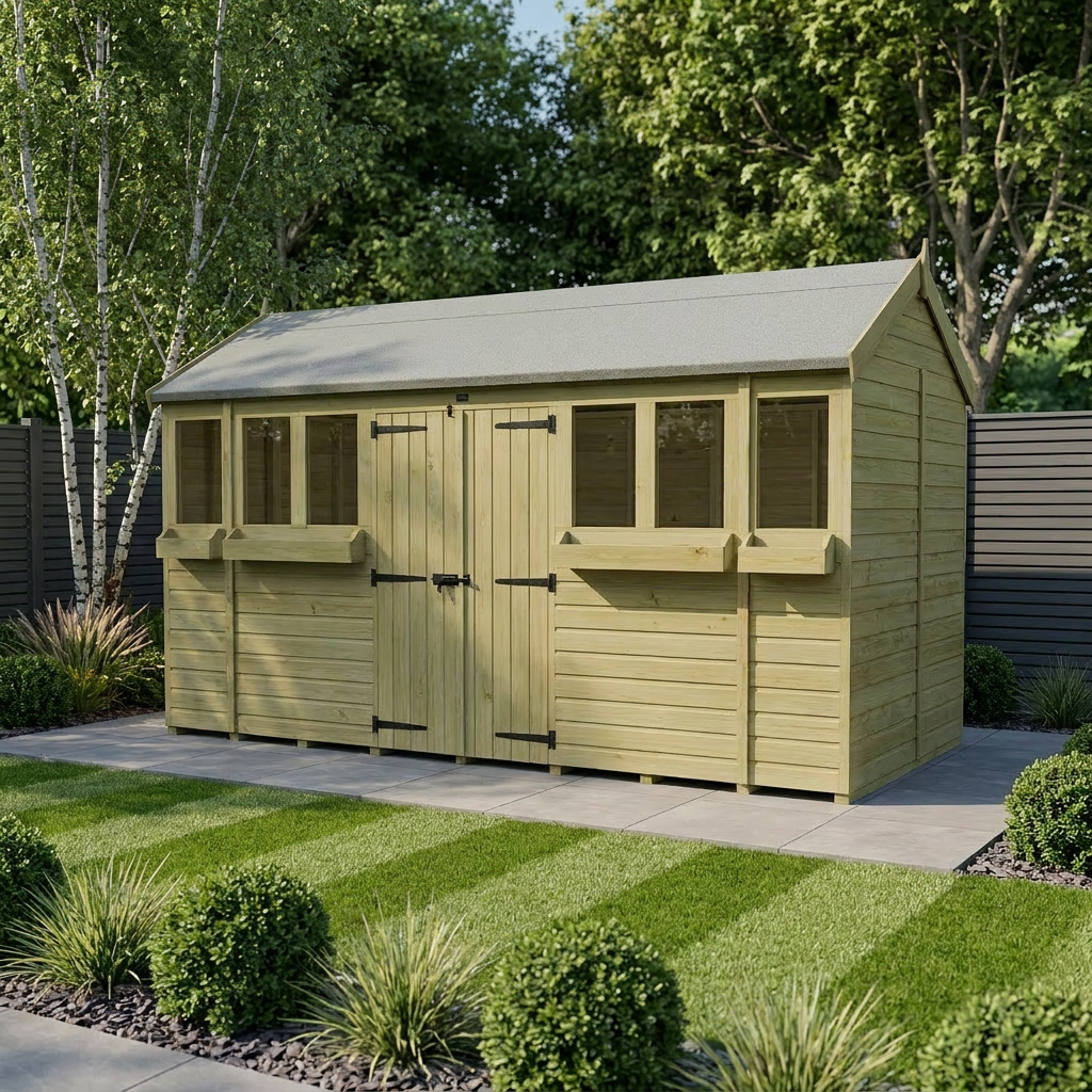 16 x 7 Apex Summer Shed