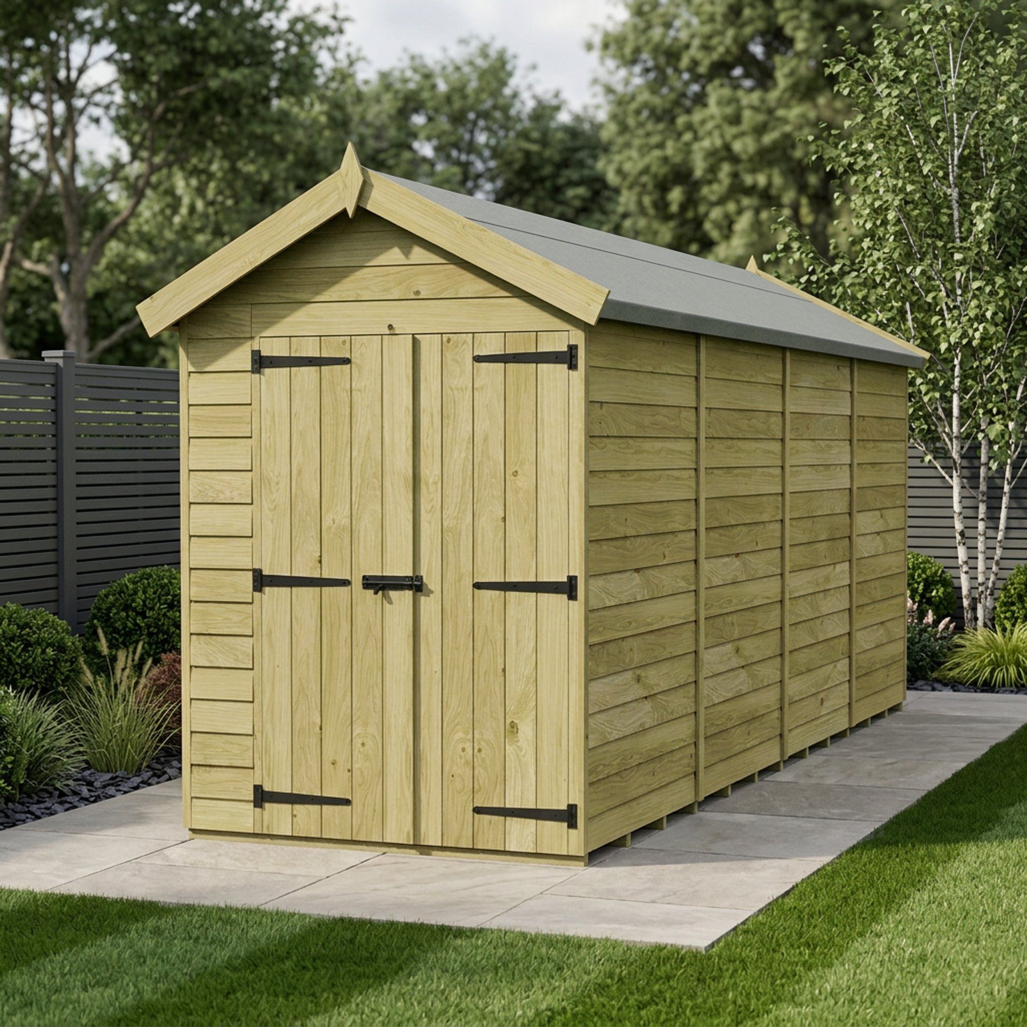 6 x 19 Apex Shed (Double Door, No Windows)