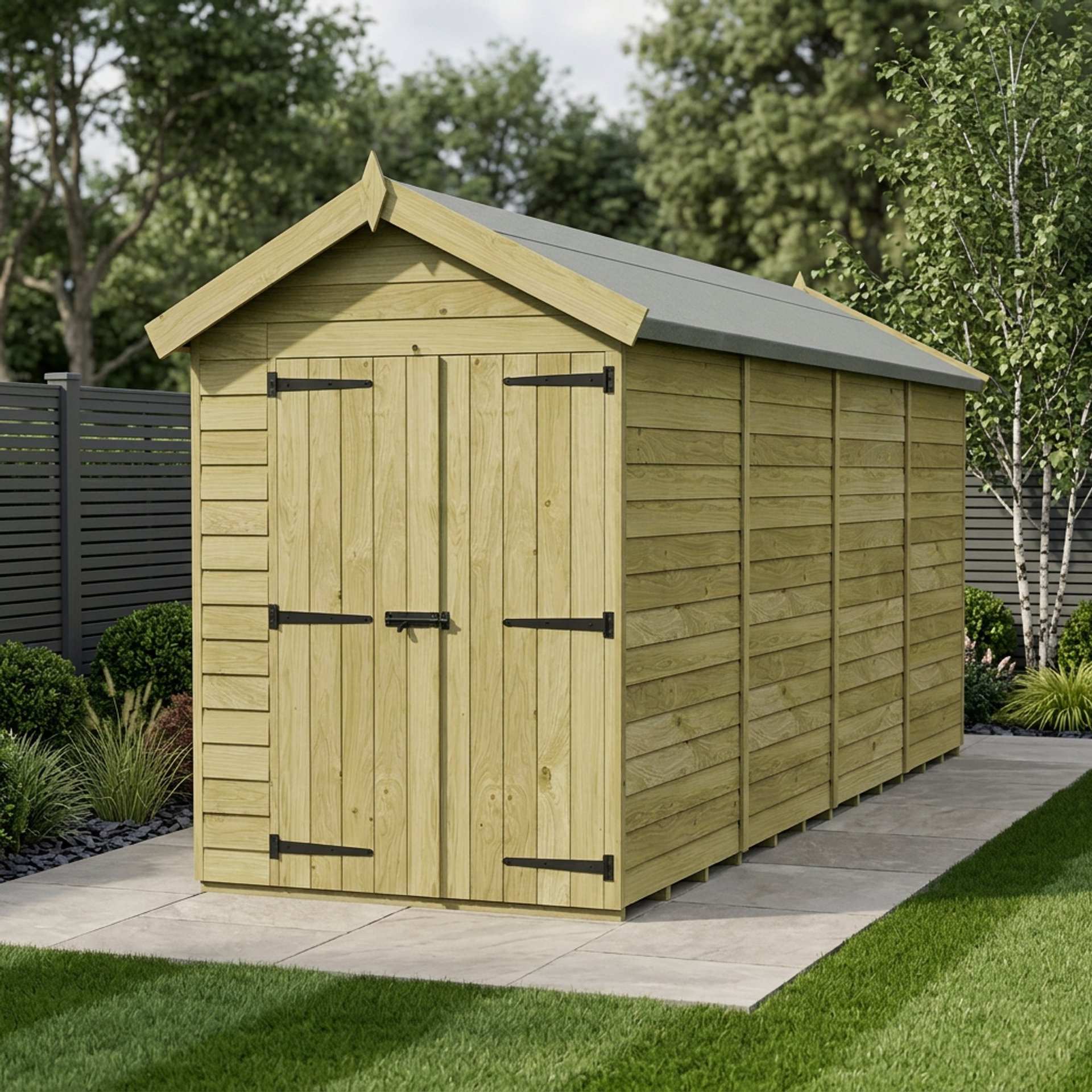 6 x 19 Apex Shed (Double Door, No Windows)