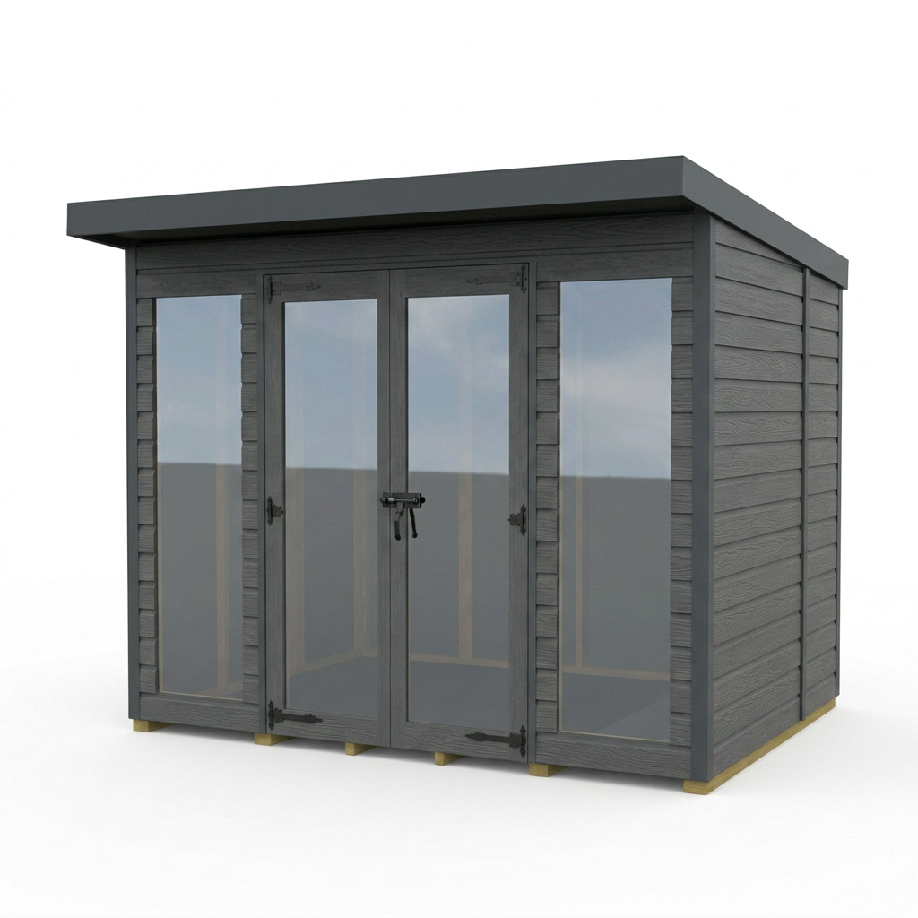 7x5 Composite Pent Full Height Summer House