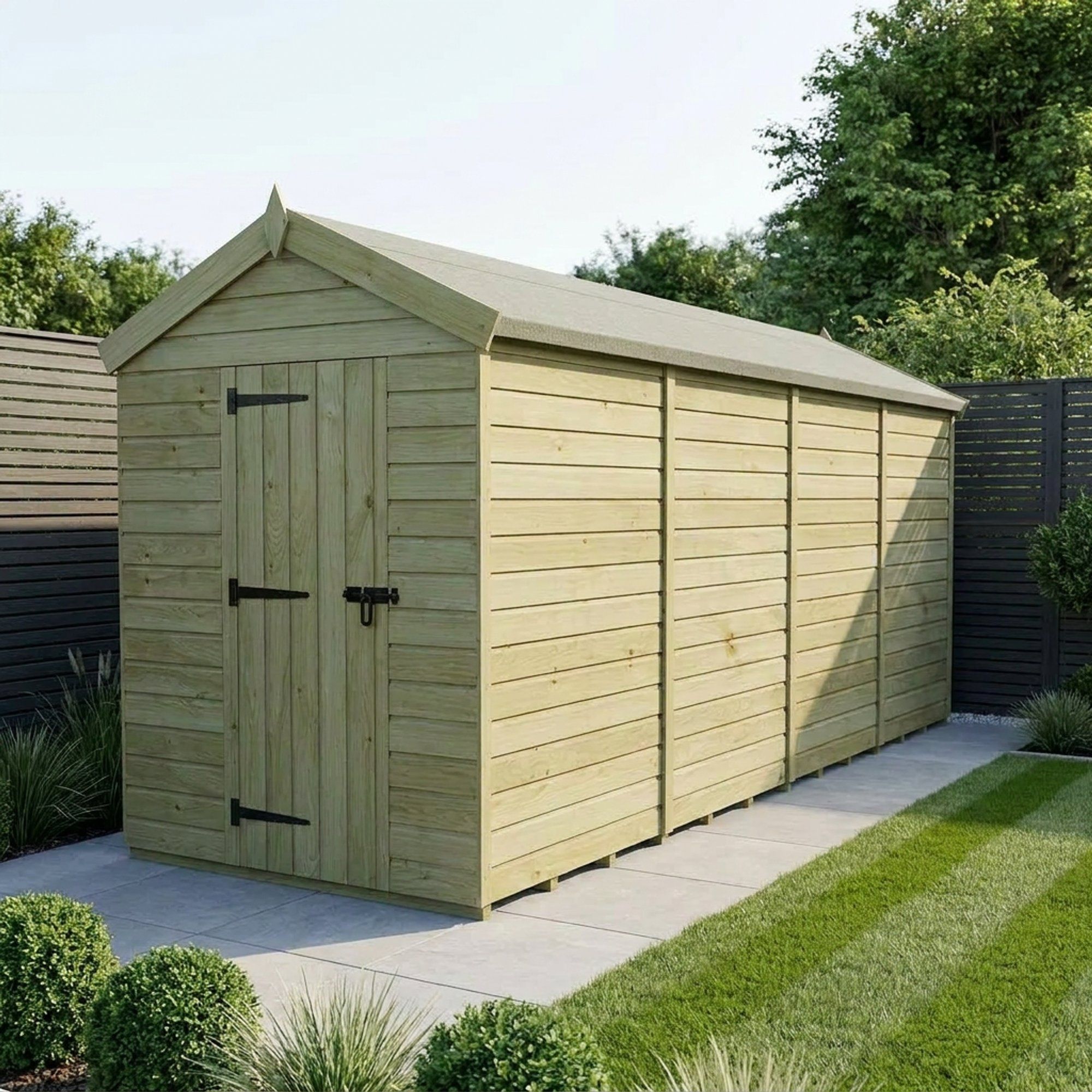 5 x 18 Apex Shed (Single Door, No Windows)