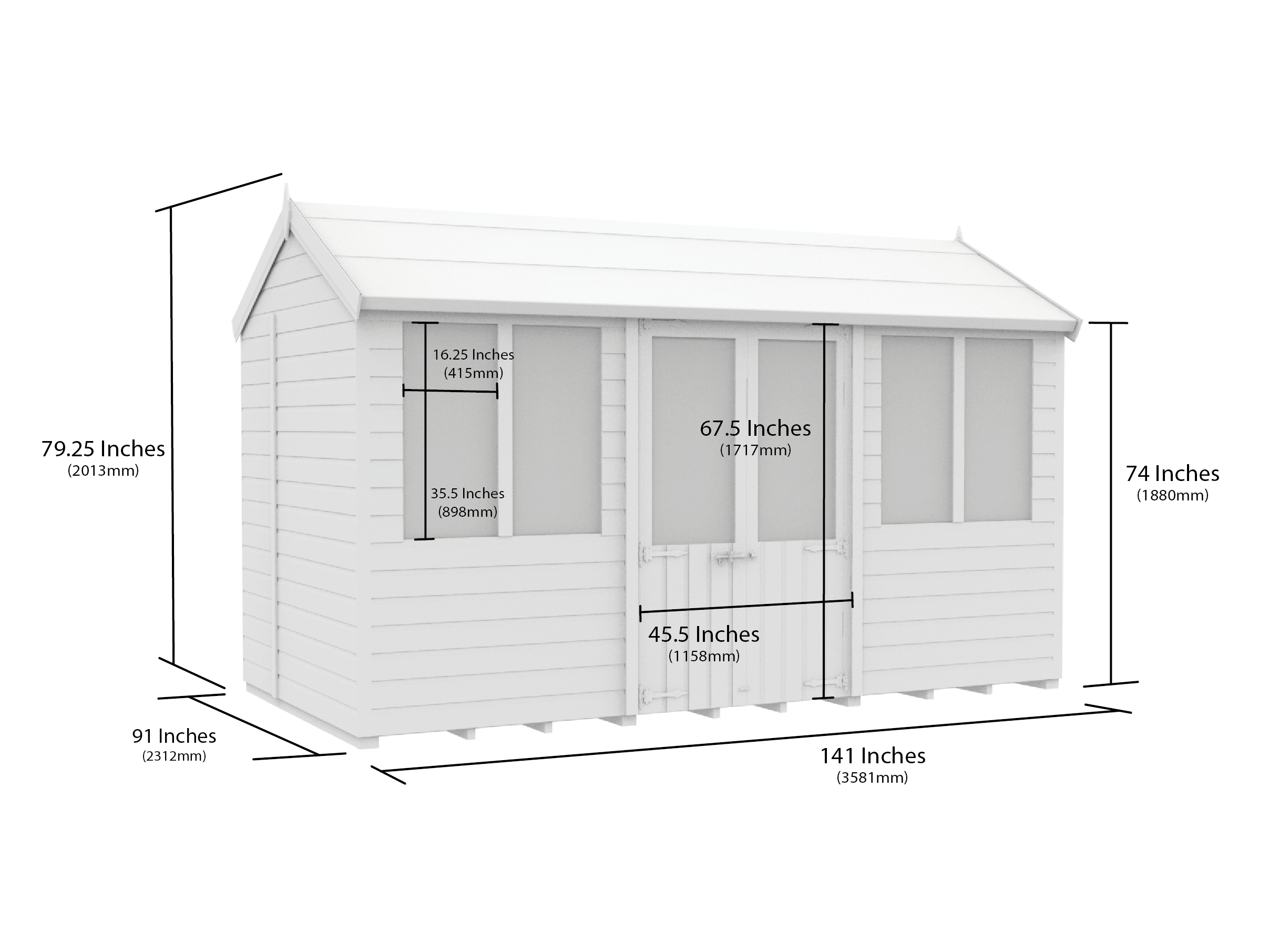 12 x 8 Apex Summer House