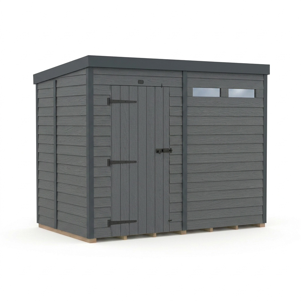 8x5 Composite Pent Security Shed