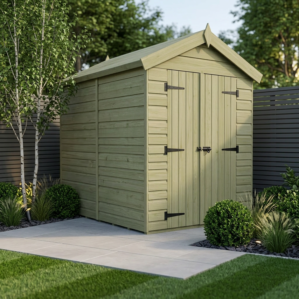4 x 8 Apex Shed (Double Door, No Windows)