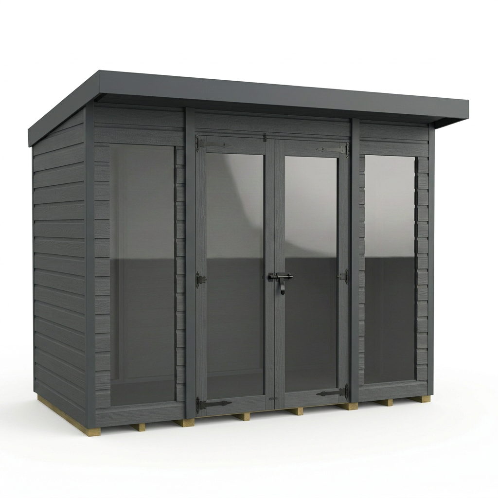 8x4 Composite Pent Full Height Summer House