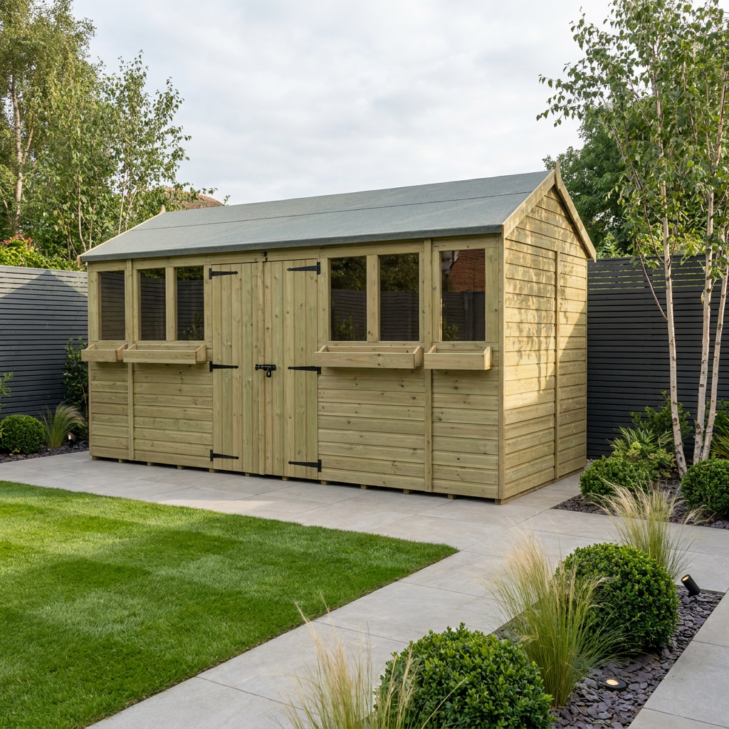 16 x 8 Apex Summer Shed