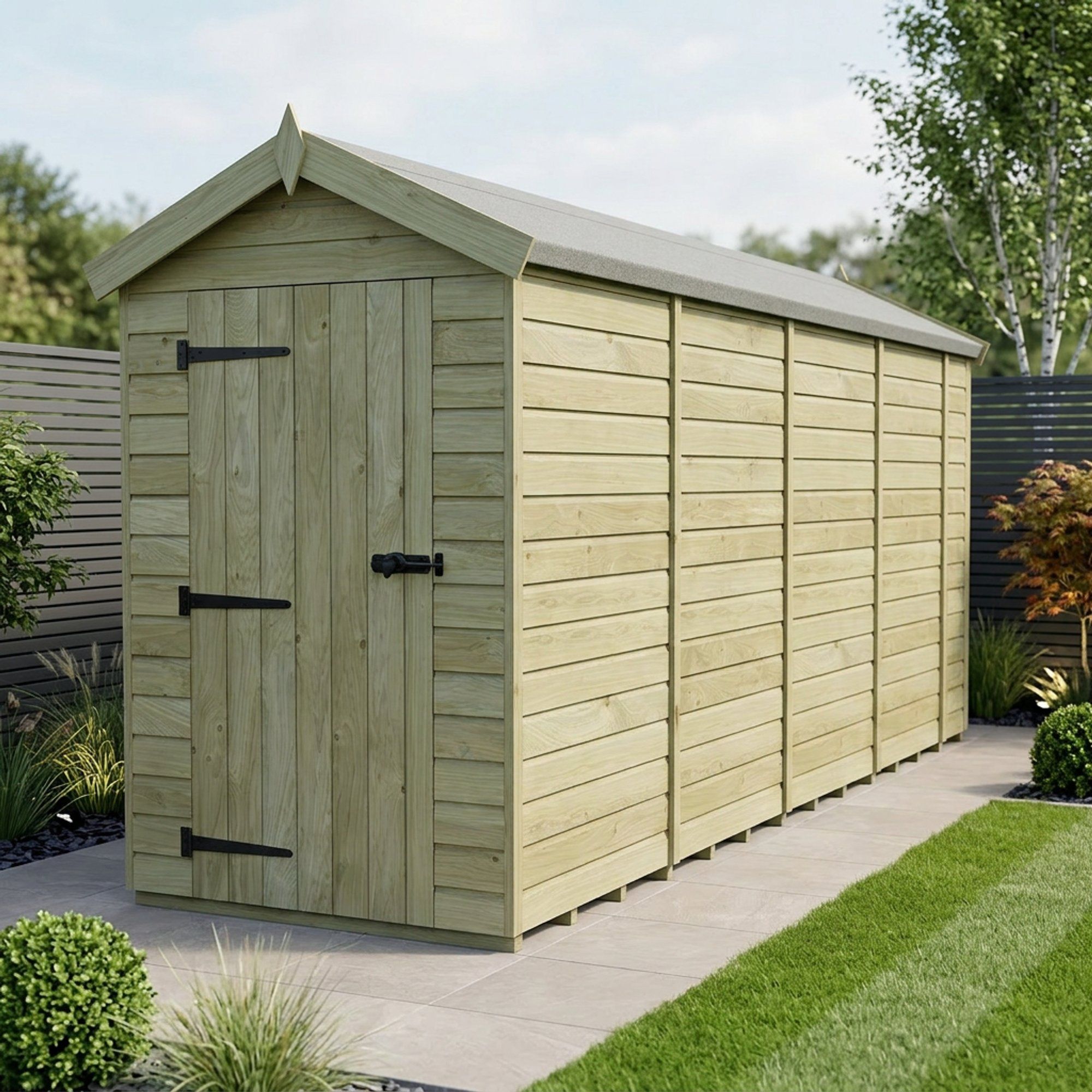 4 x 18 Apex Shed (Single Door, No Windows)