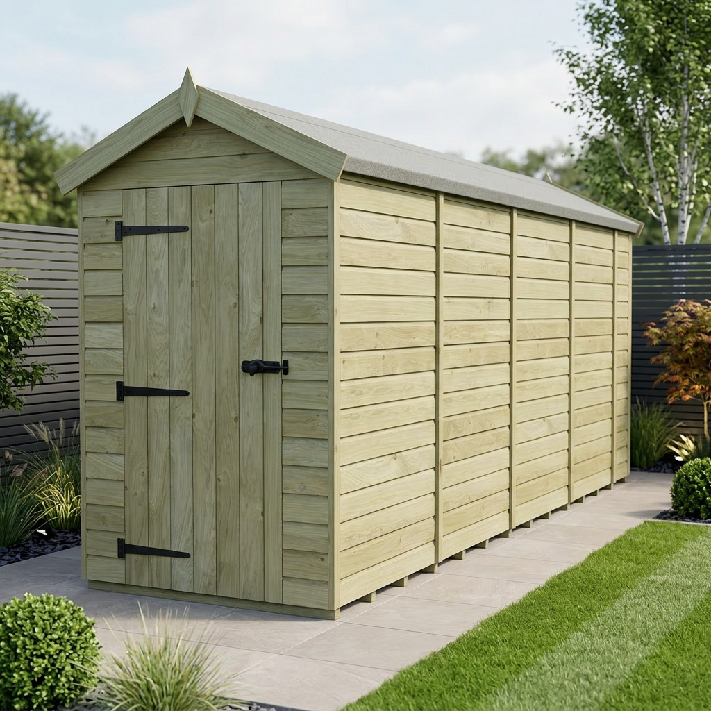 4 x 18 Apex Shed (Single Door, No Windows)