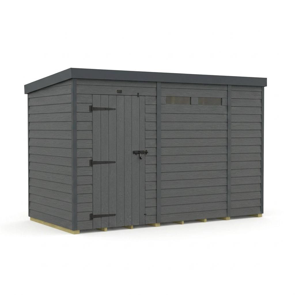 10x9 Composite Pent Security Shed