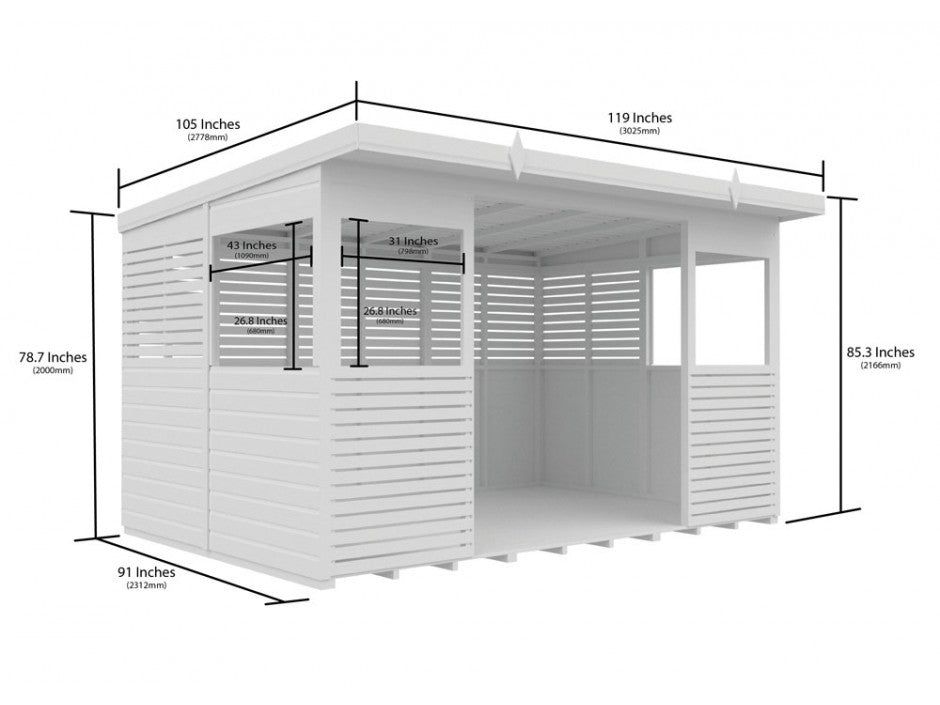 12 x 8 BBQ/Outdoor Kitchen Shelter
