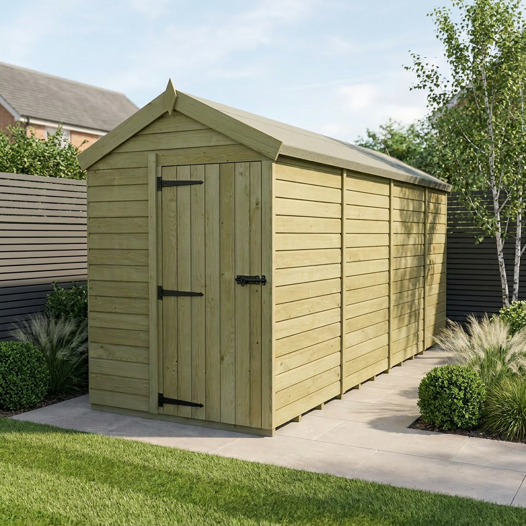5 x 15 Apex Shed (Single Door, No Windows)