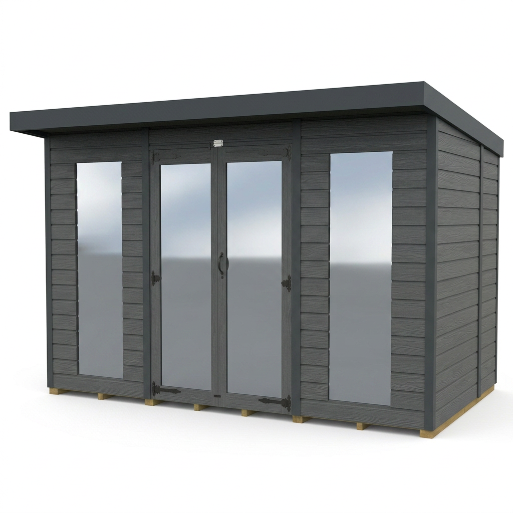 10x9 Composite Pent Full Height Summer House