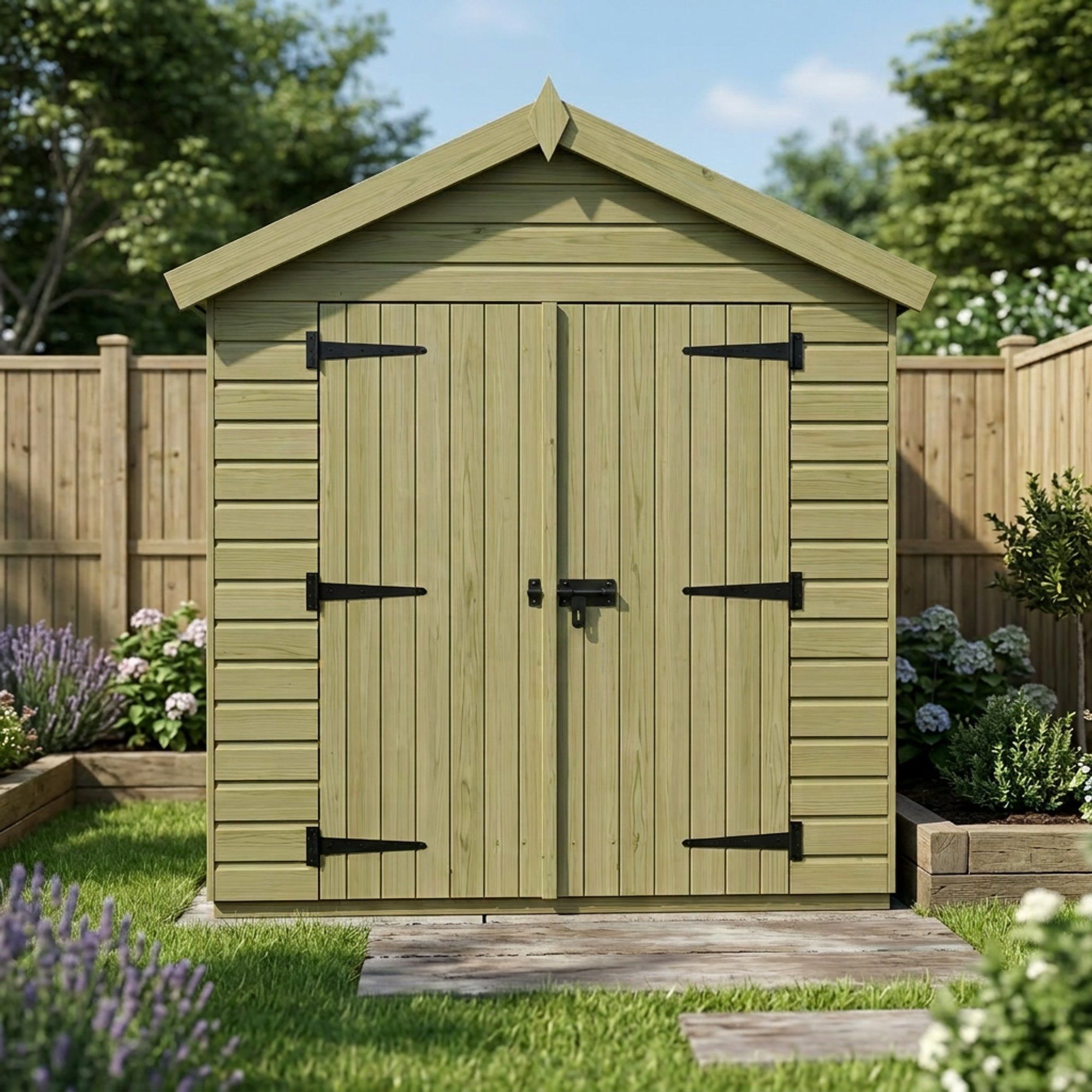 6 x 10 Apex Shed (Double Door, No Windows)