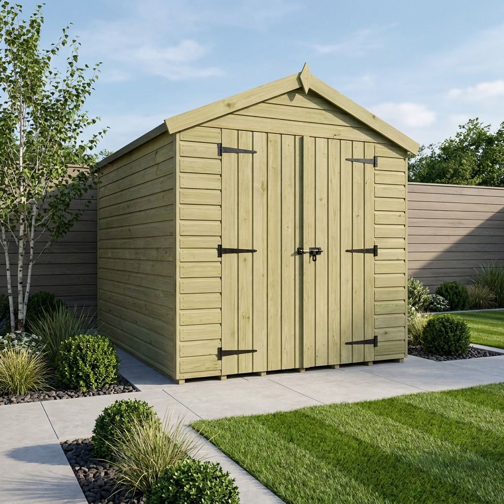 6 x 10 Apex Shed (Double Door, No Windows)