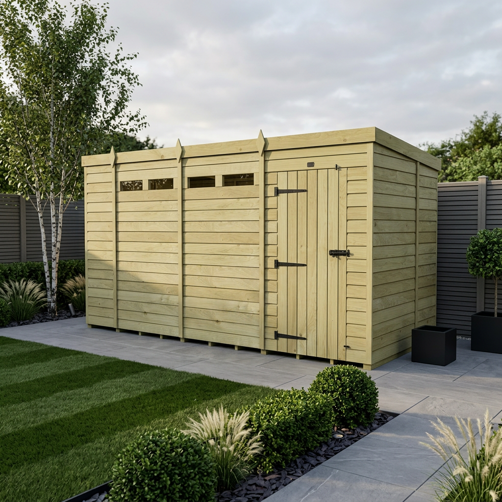 15 x 6 Security Pent Shed