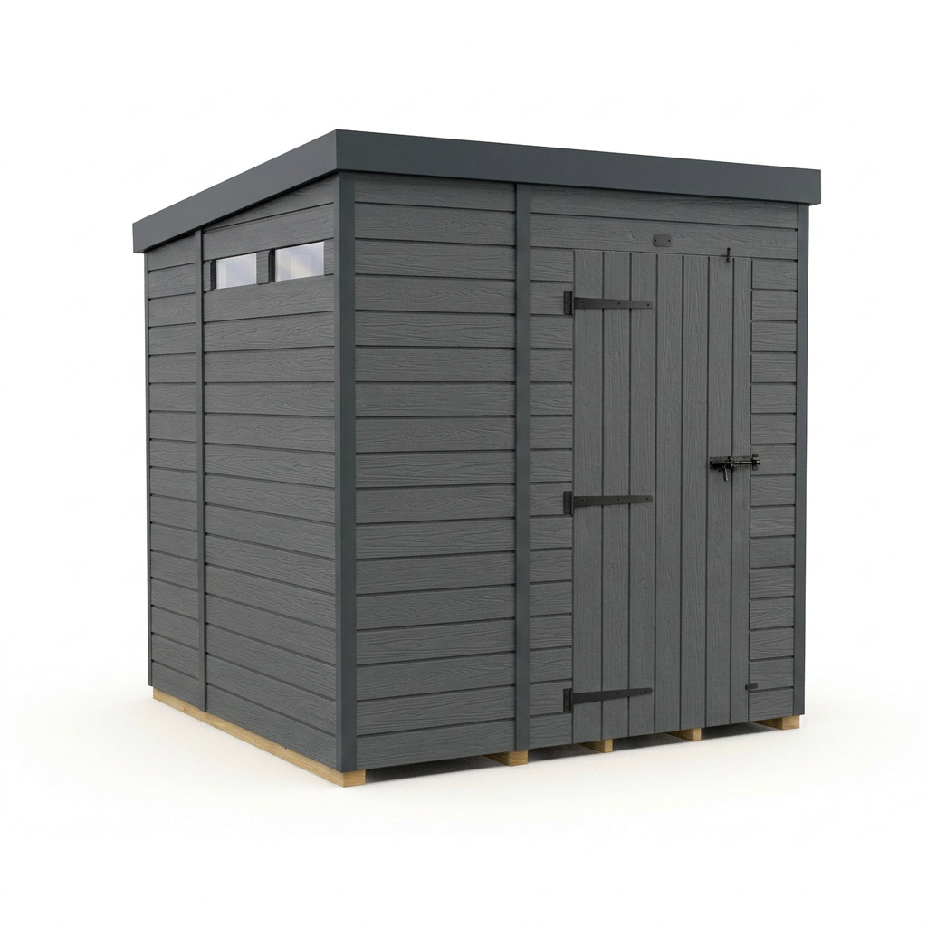 5x7 Composite Pent Security Shed