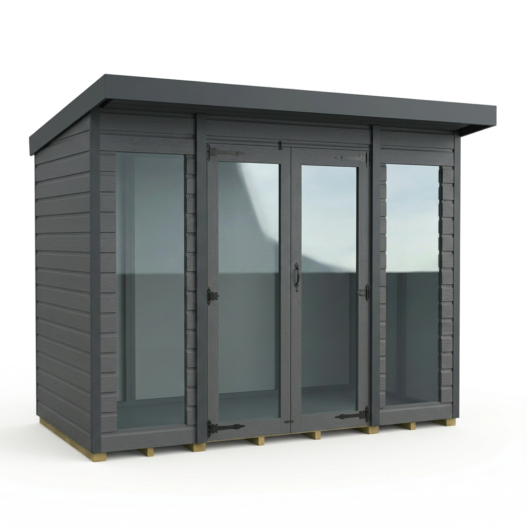 5x4 Composite Pent Full Height Summer House