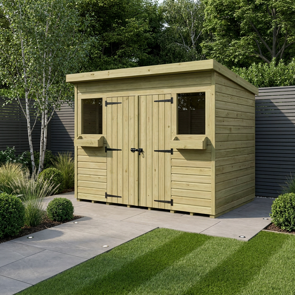 8 x 4 Pent Summer Shed