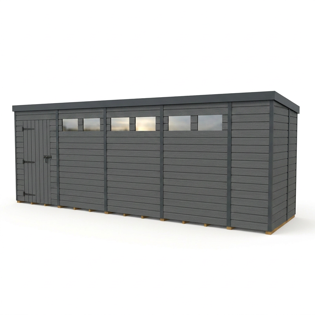 19x5 Composite Pent Security Shed