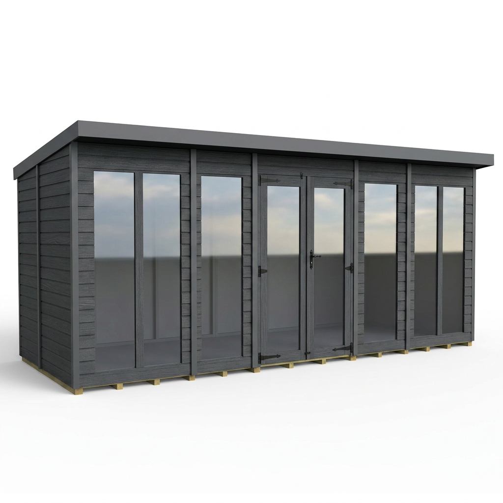 20x8 Composite Pent Full Height Summer House