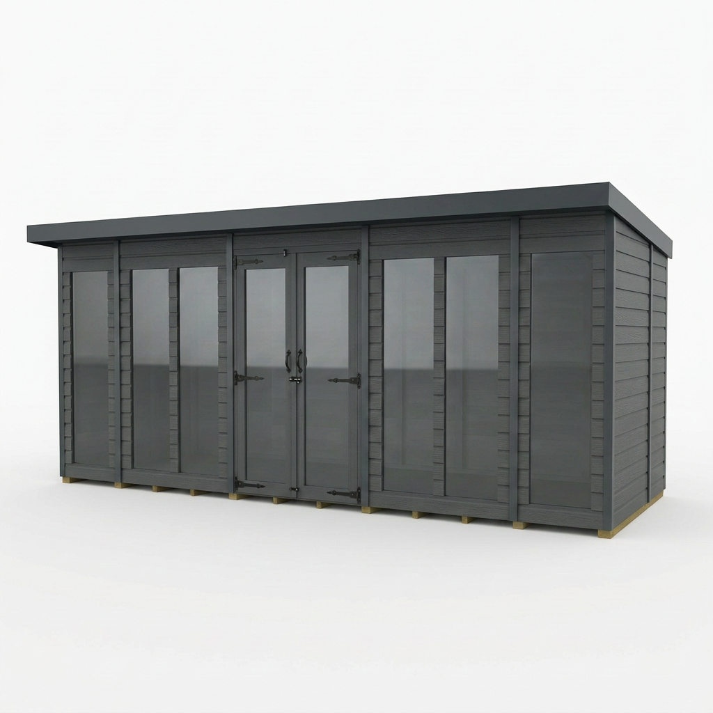 16x6 Composite Pent Full Height Summer House