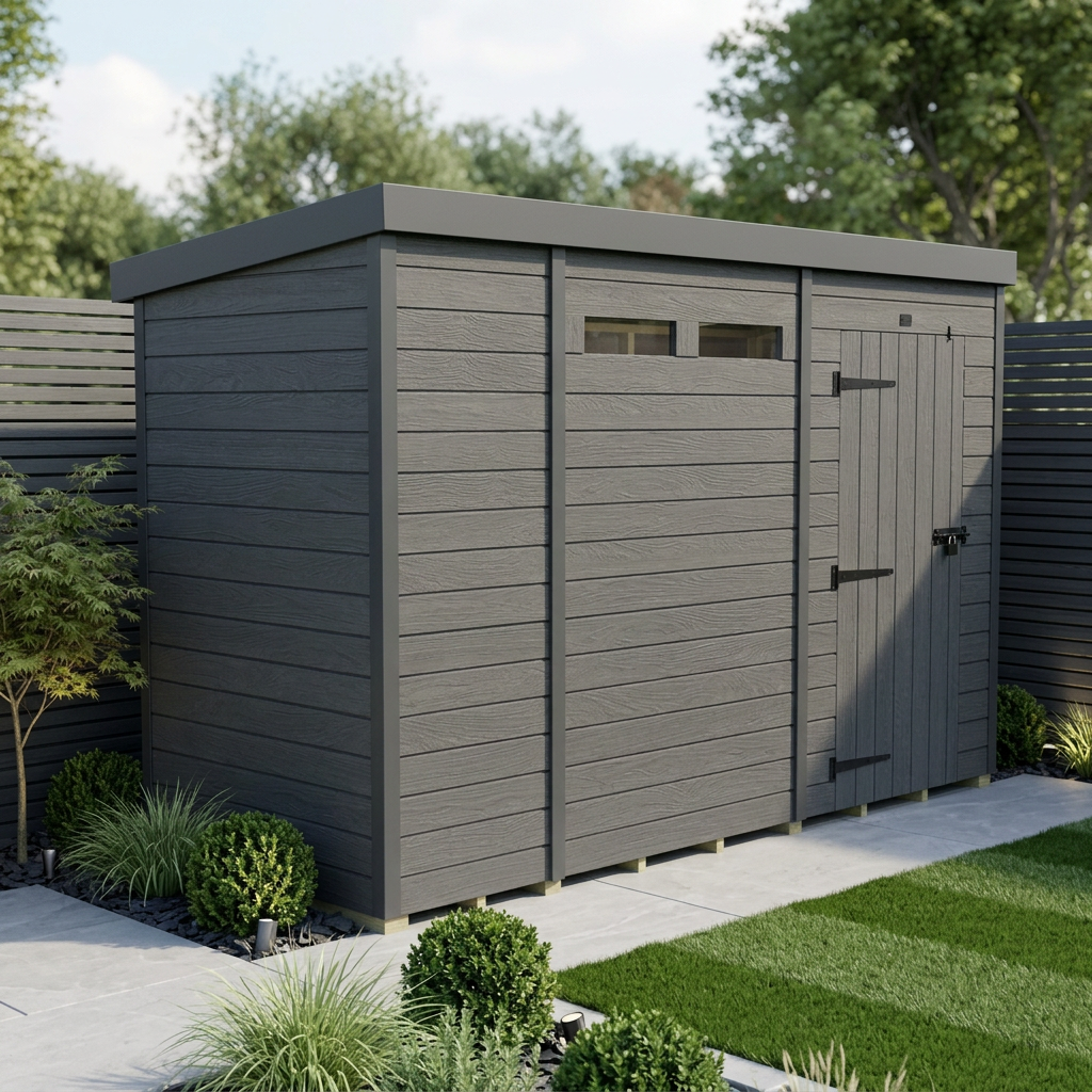 11x4 Composite Pent Security Shed