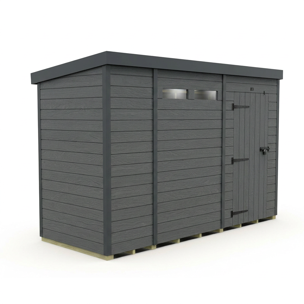 11x4 Composite Pent Security Shed