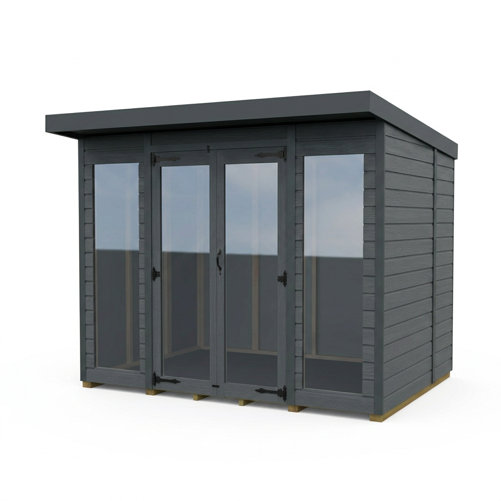 4x7 Composite Pent Full Height Summer House