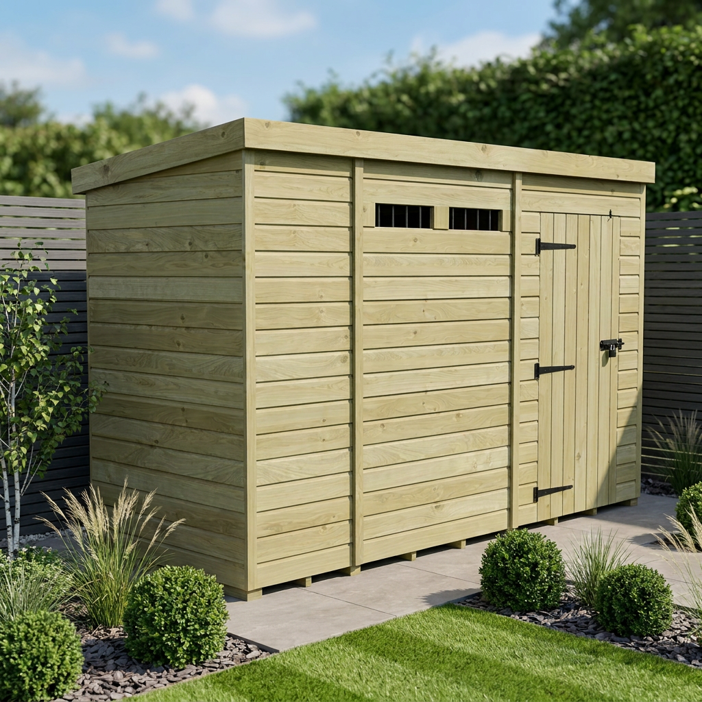 11 x 4 Security Pent Shed