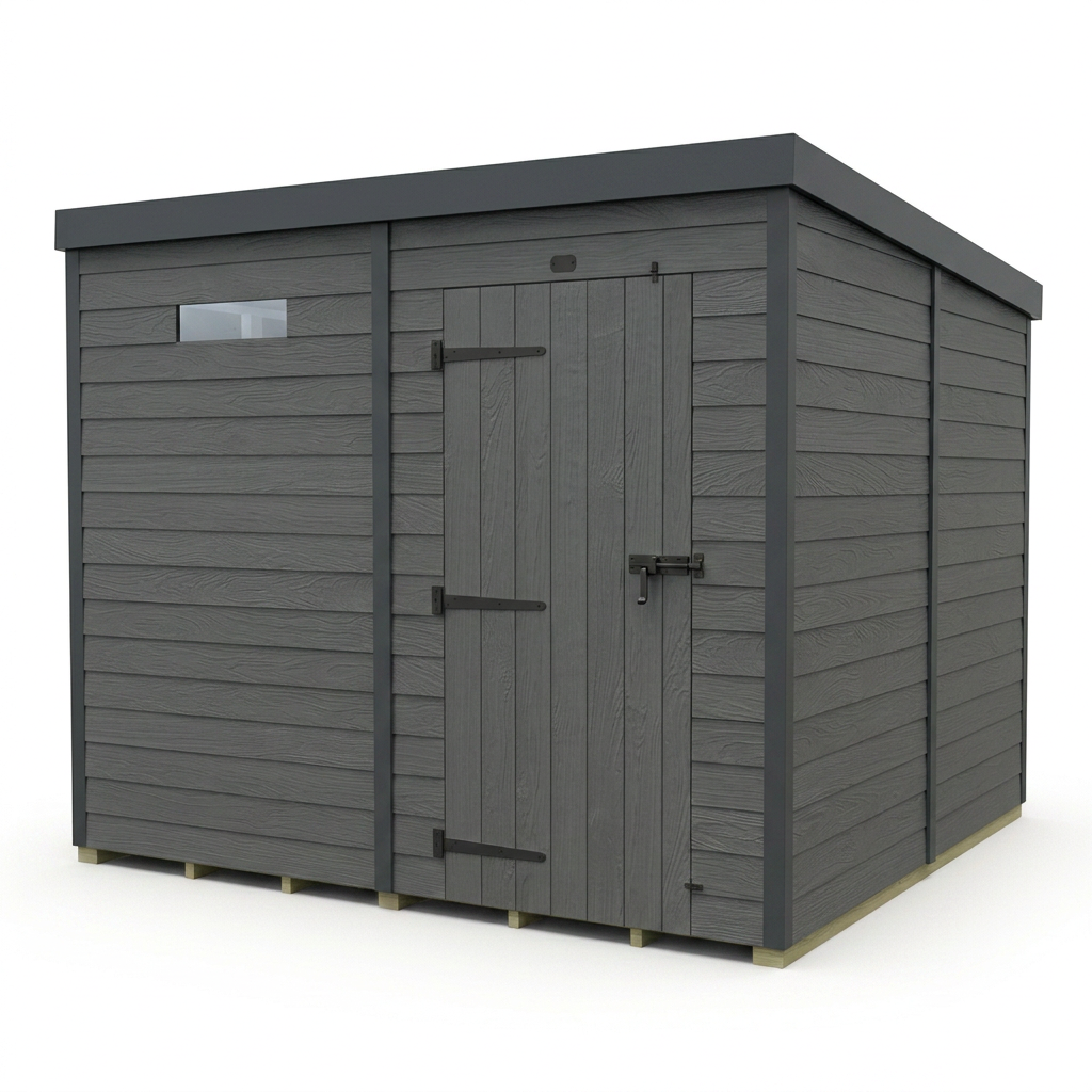 7x9 Composite Pent Security Shed