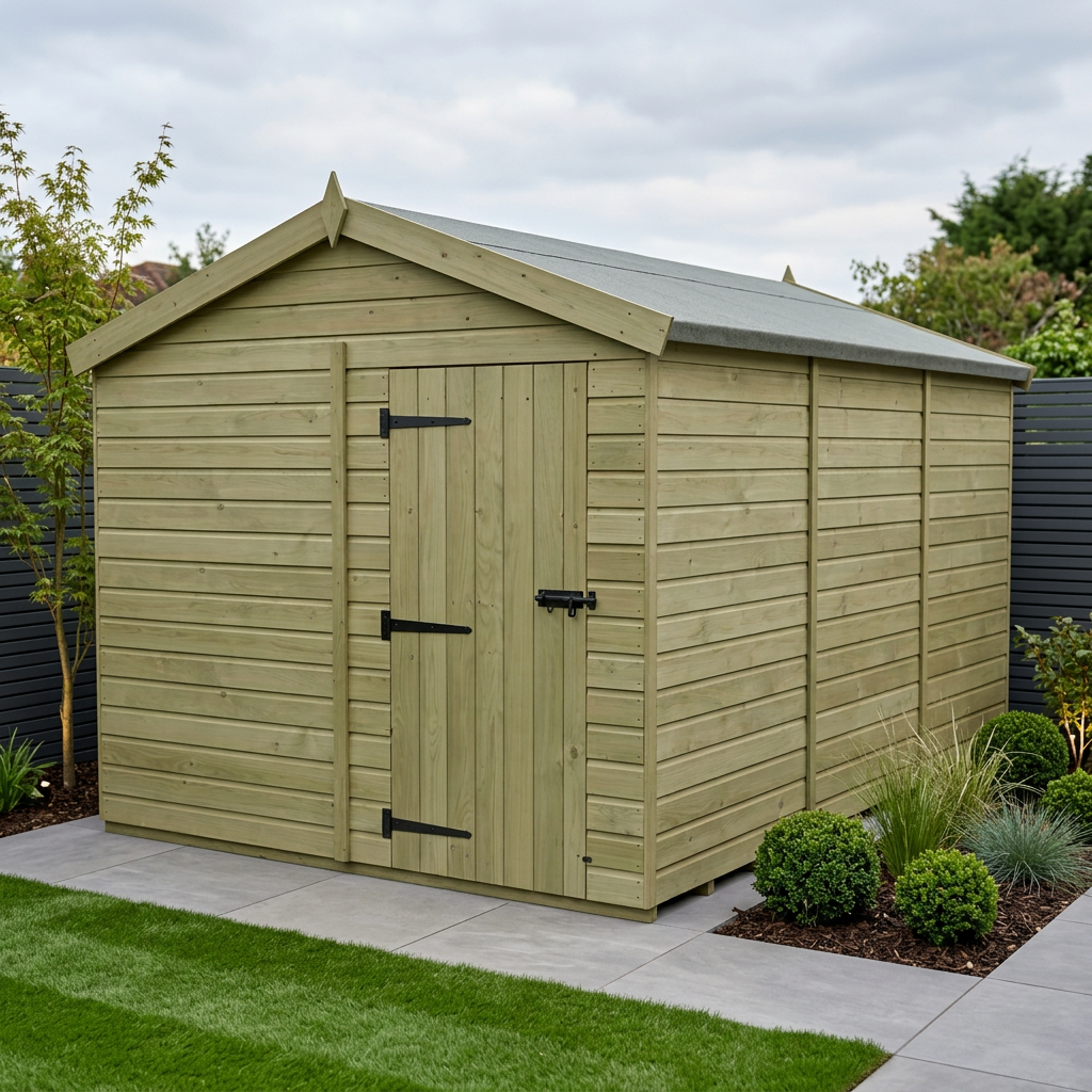 8 x 12 Apex Shed (Single Door, No Windows)