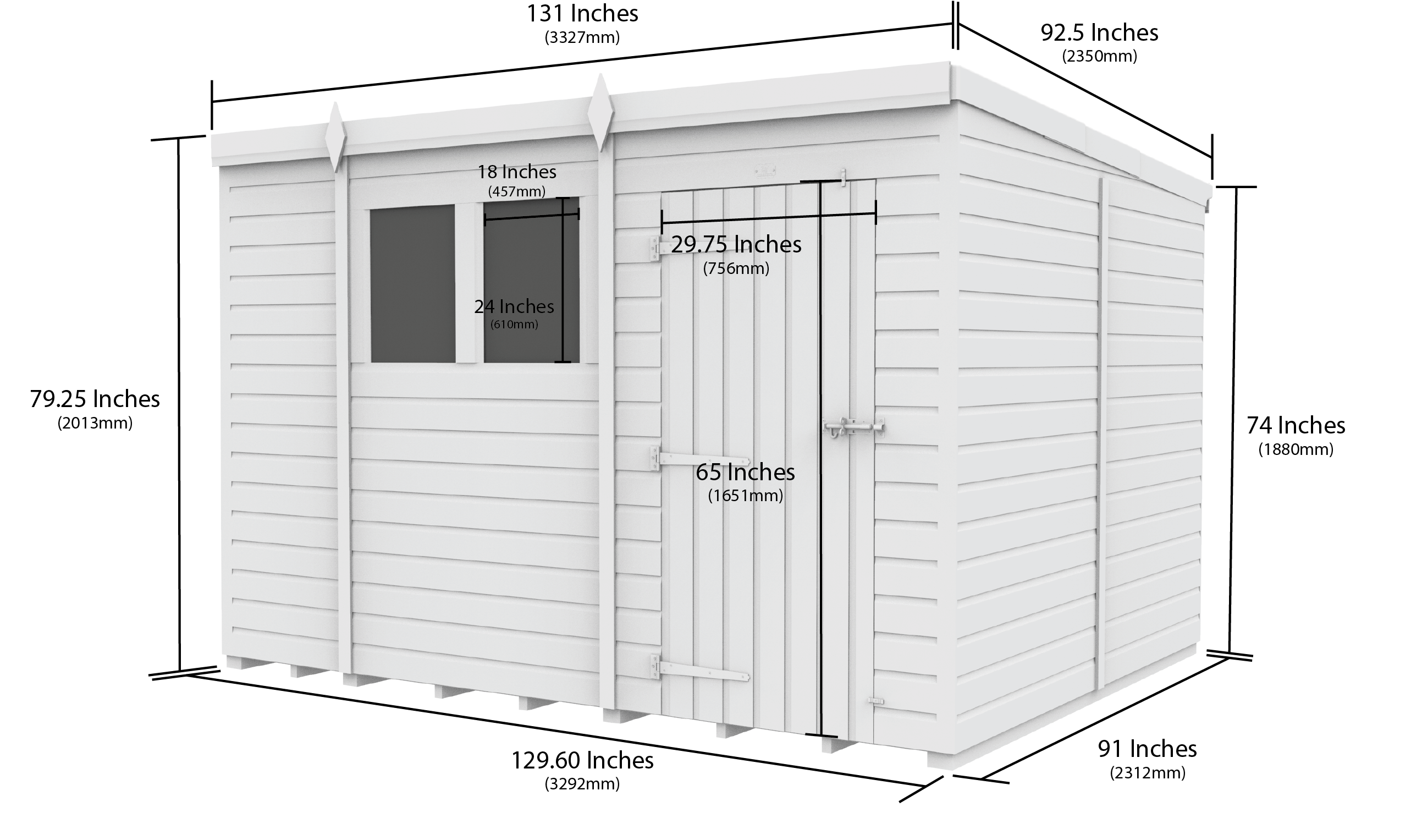 11 x 8 Security Pent Shed