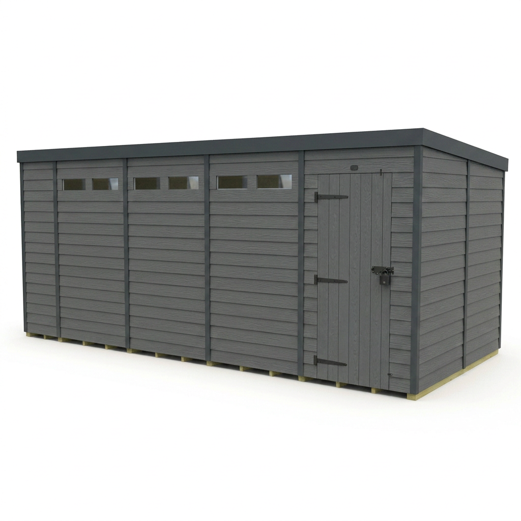 18x9 Composite Pent Security Shed