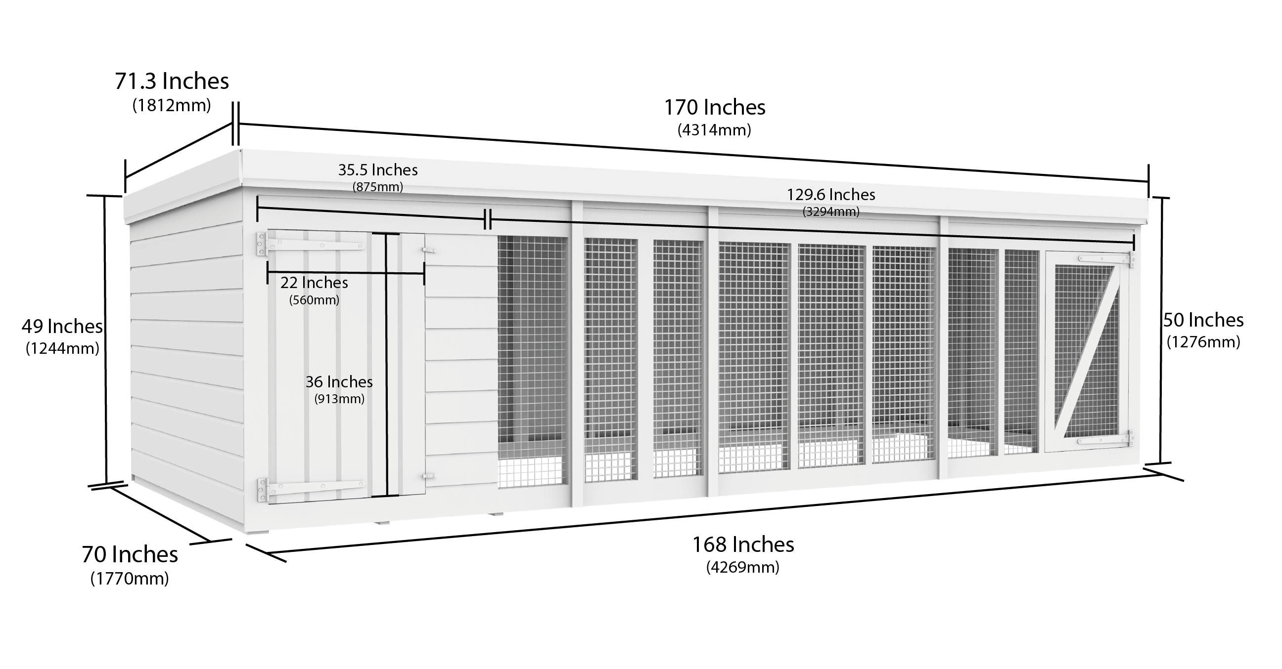 14 x 6 Dog Kennel And Run