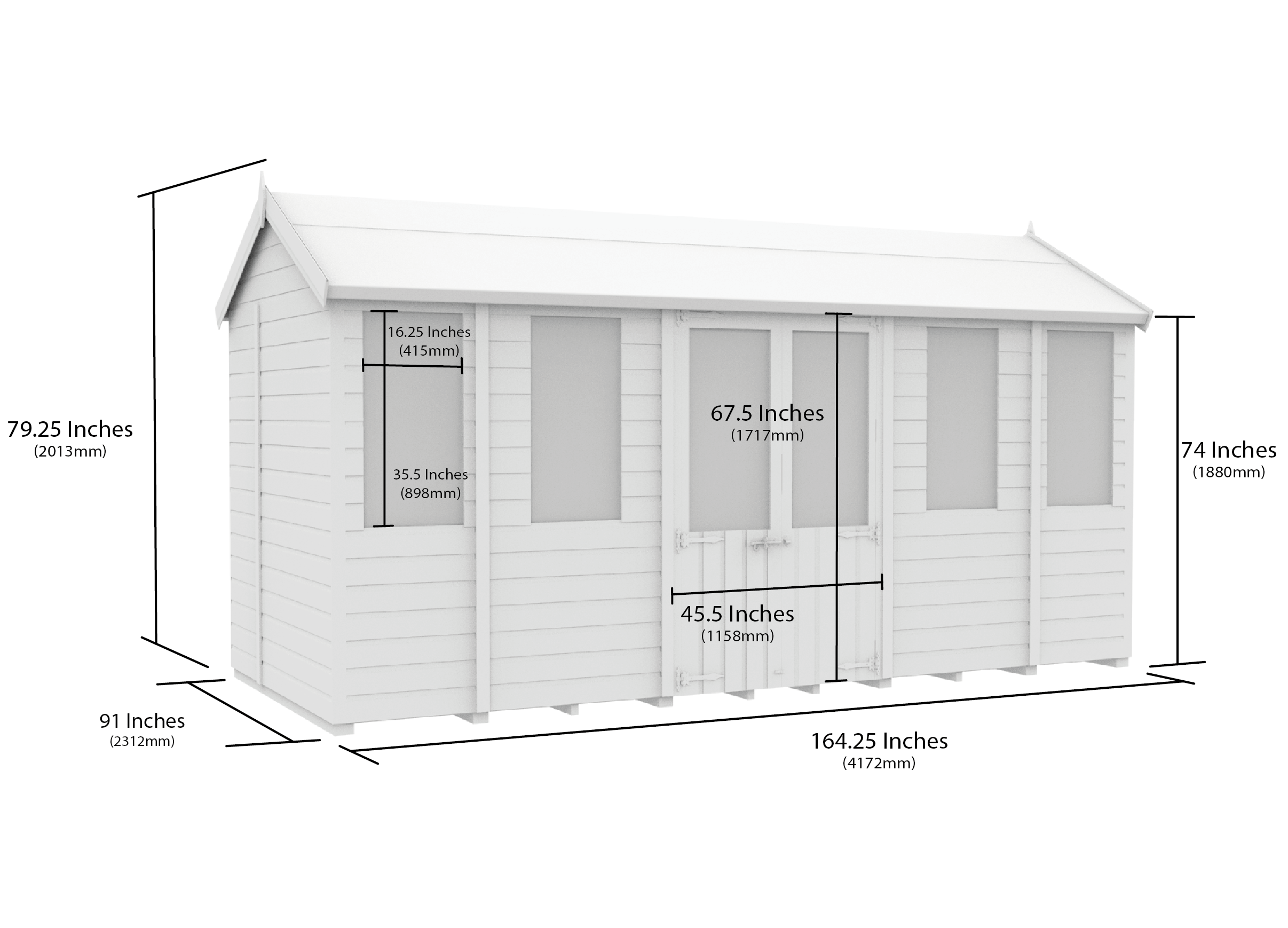 14 x 8 Apex Summer House