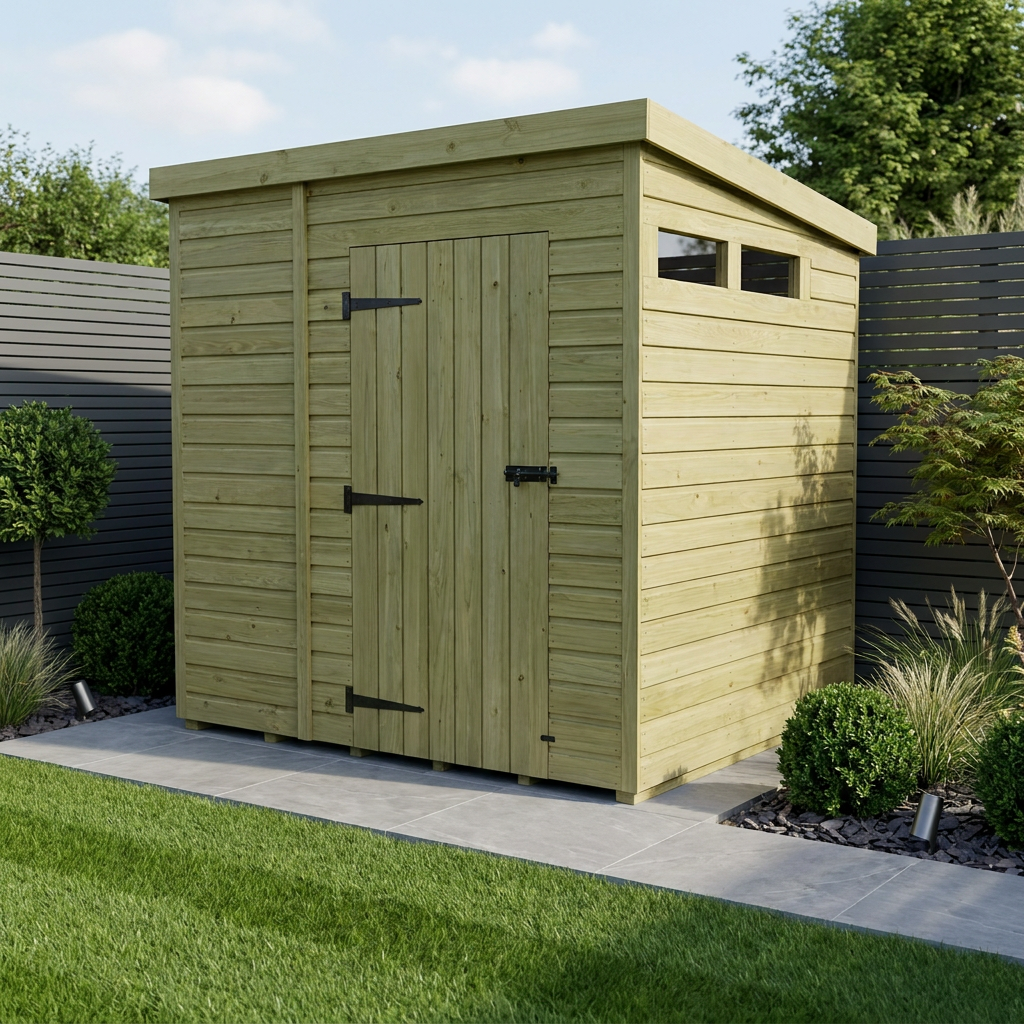 6 x 7 Security Pent Shed