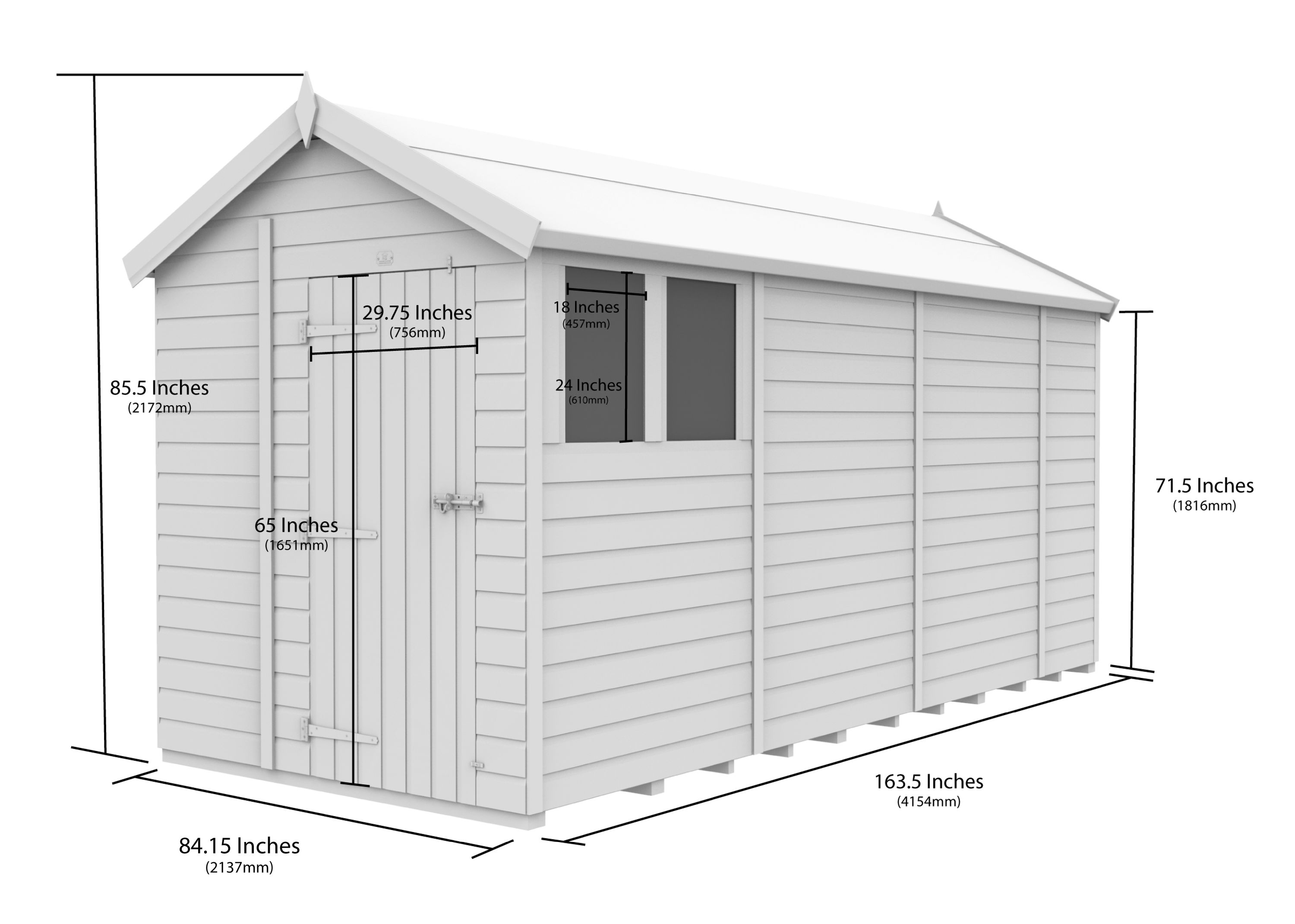 7 x 14 Apex Security Shed
