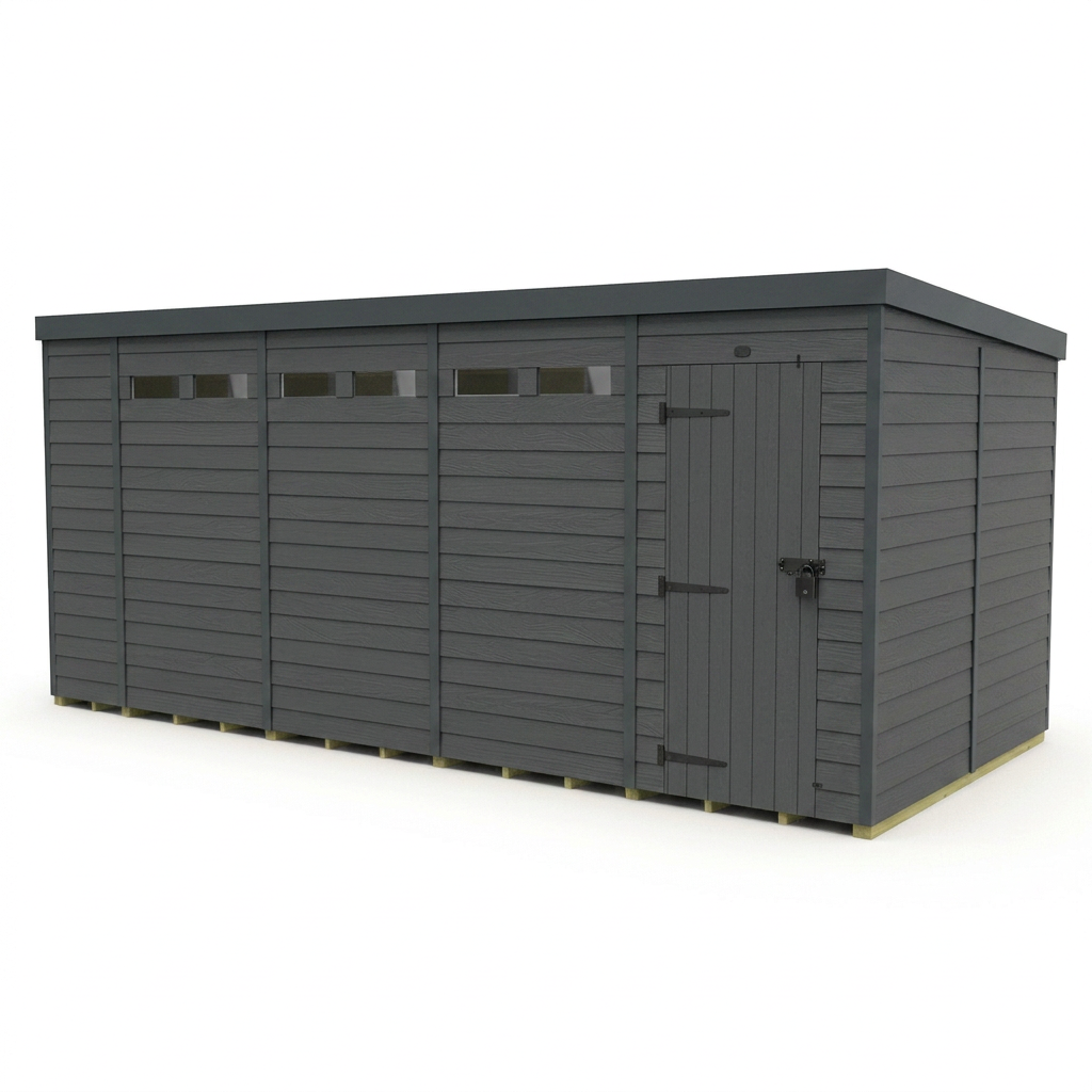 18x8 Composite Pent Security Shed